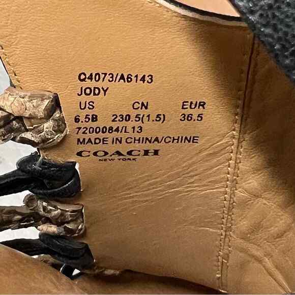 Coach Jody Mixed Texture Stiletto Heels Sandals Size 6.5 - Picture 8 of 8